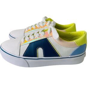 NEW Airwalk 9.5M Women's Alya 4 J Skateboard Sneakers Shoes White Blue Pink